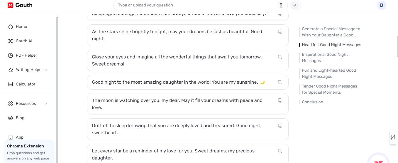 Crafting the Perfect Good Night Message to Your Daughter